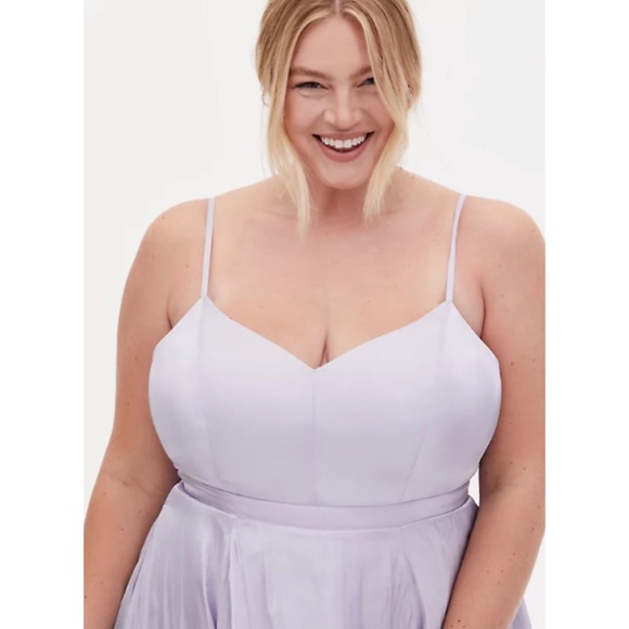 🆕Torrid Occasion Purple Iridescent Skater Dress - Picture 3 of 6